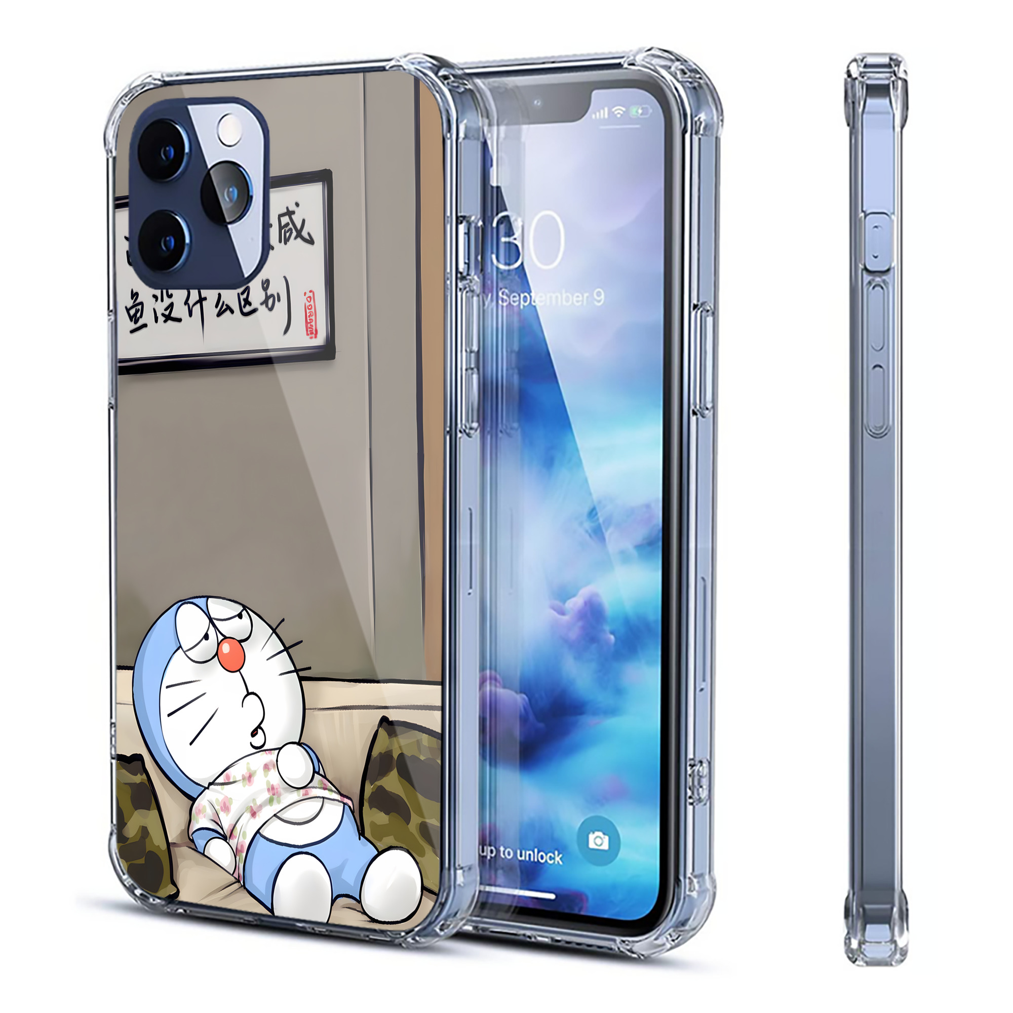 （画像用） ドラえもん Doraemon 【iPhone 12シリーズ対応】透明スマホケース（クリアソフトケース）